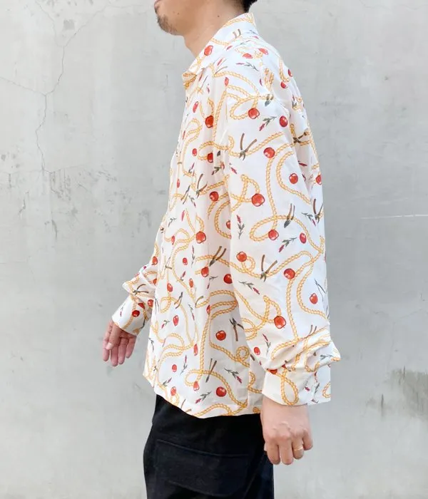 DIGAWEL/OPEN COLLAR SHIRT(1)(Hermes) (WHITE)