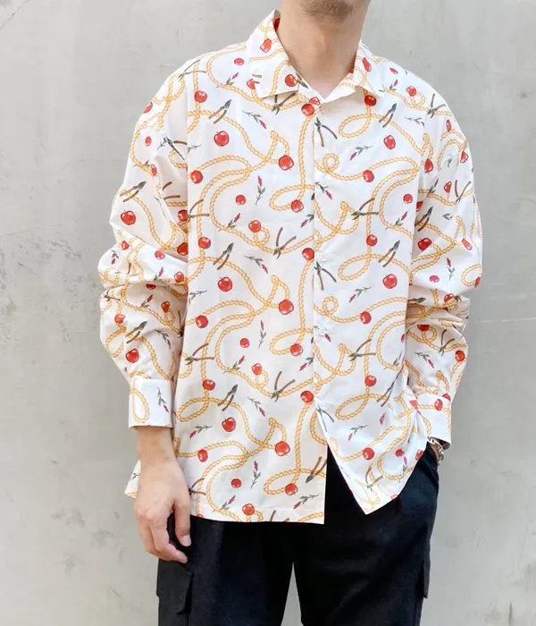 DIGAWEL/OPEN COLLAR SHIRT(1)(Hermes) (WHITE)