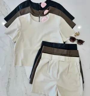 Imelda Leather Shorts