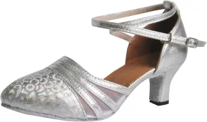Sandals Women Latin Dance Shoes Heeled Ballroom Tango Party Heels Performance Practice Dance Shoes Latin Dance Sandals