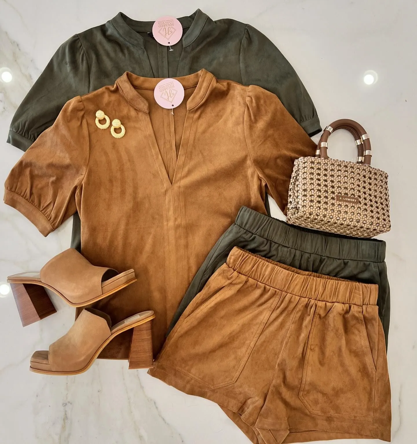Suede Faux The Record Short