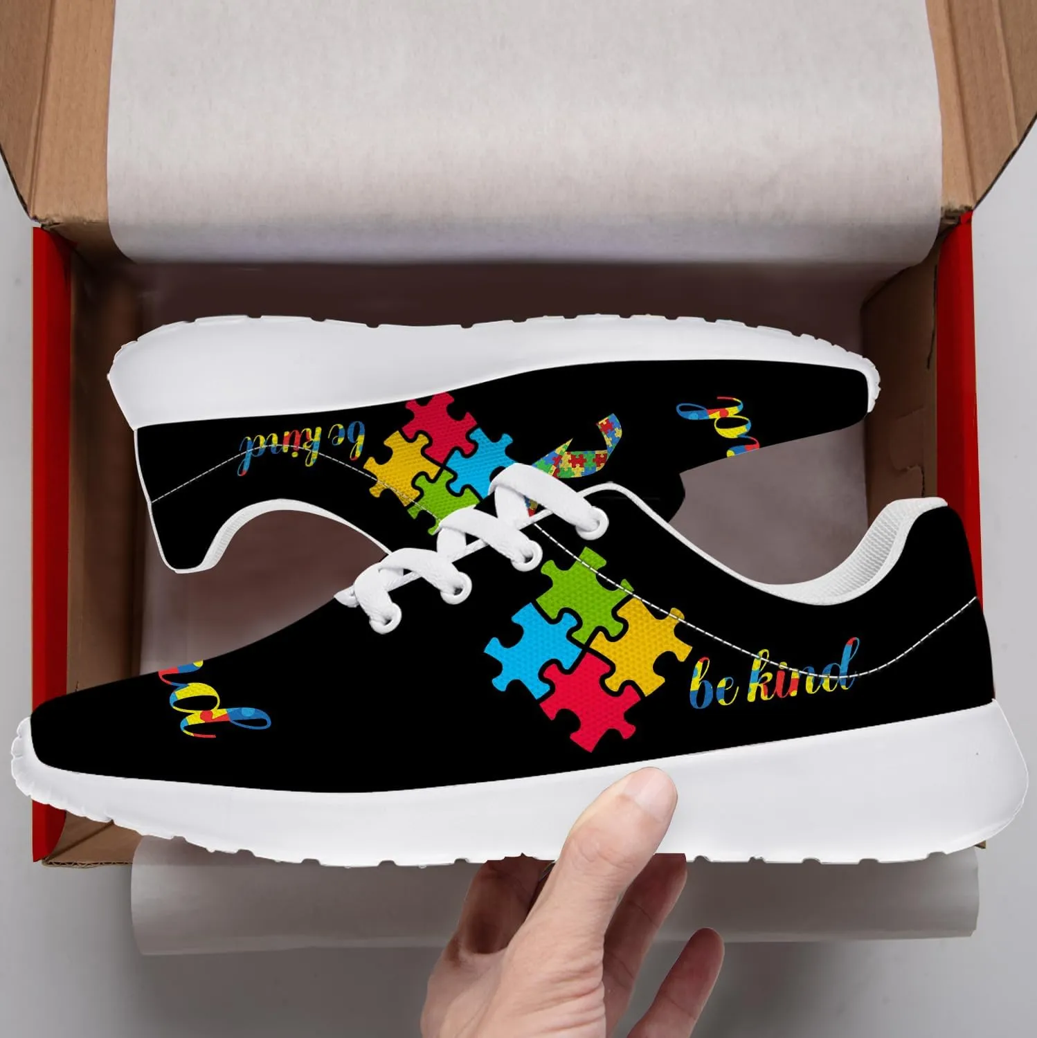 Tennis Shoes for Women Autism Awareness Shoes Running Sneakers Gifts for Women Men