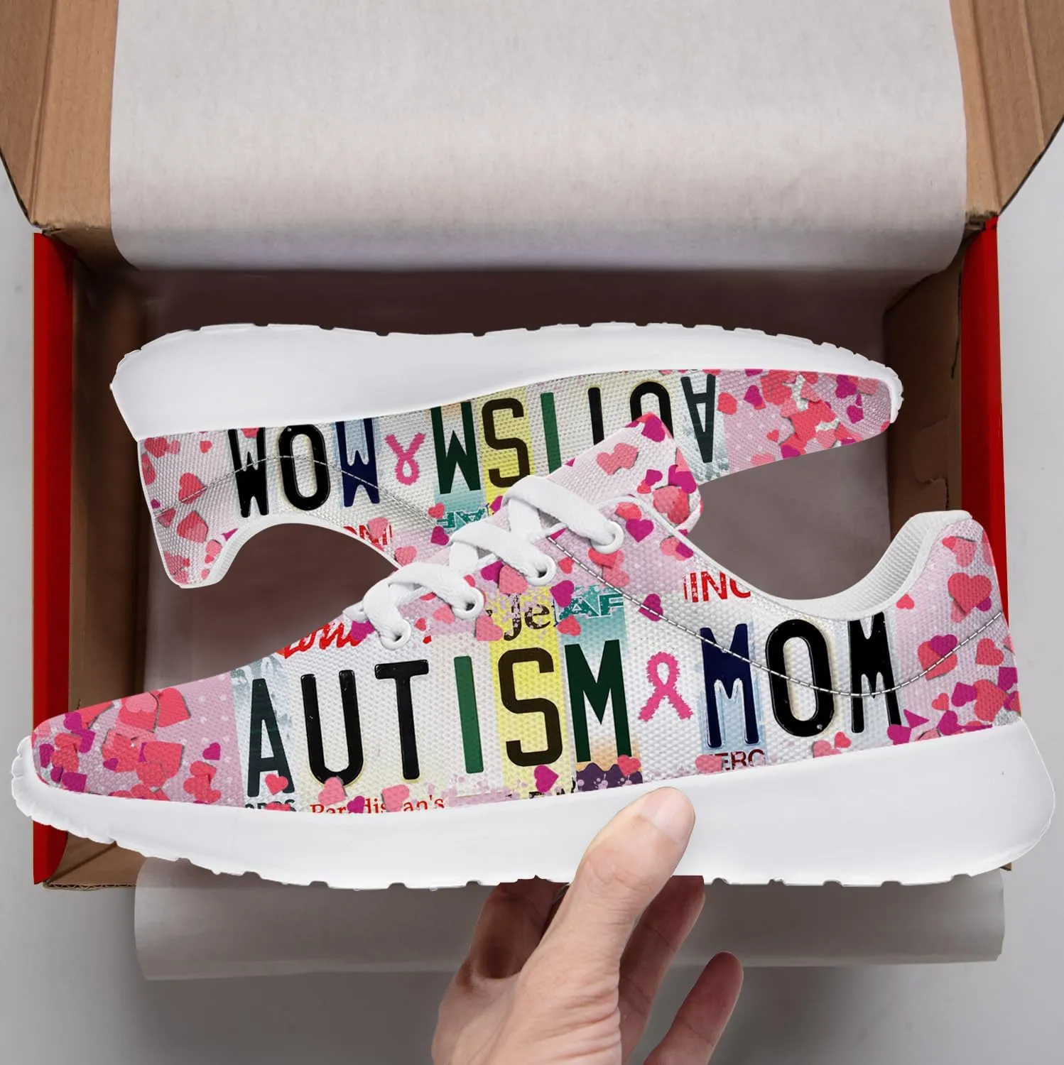 Tennis Shoes for Women Autism Awareness Shoes Running Sneakers Gifts for Women Men