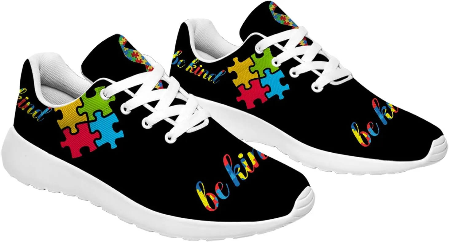 Tennis Shoes for Women Autism Awareness Shoes Running Sneakers Gifts for Women Men