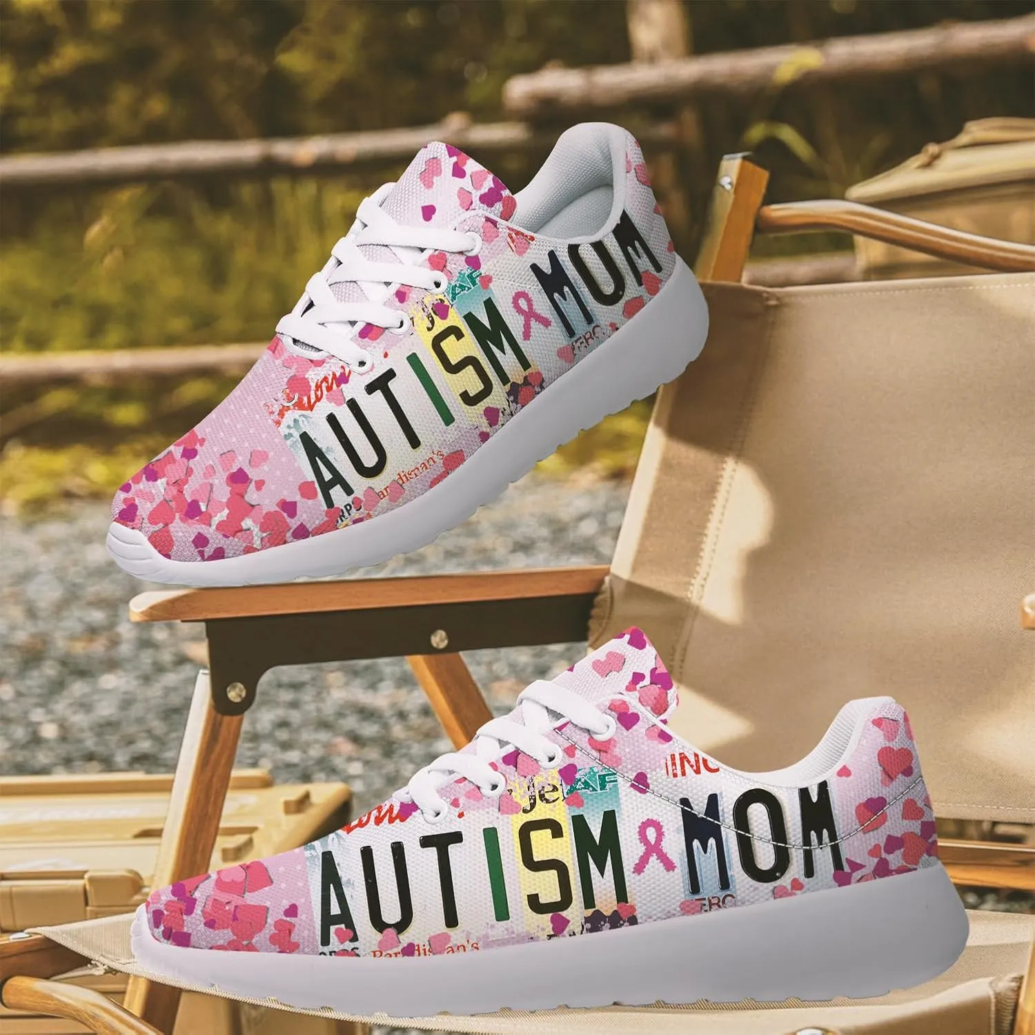 Tennis Shoes for Women Autism Awareness Shoes Running Sneakers Gifts for Women Men