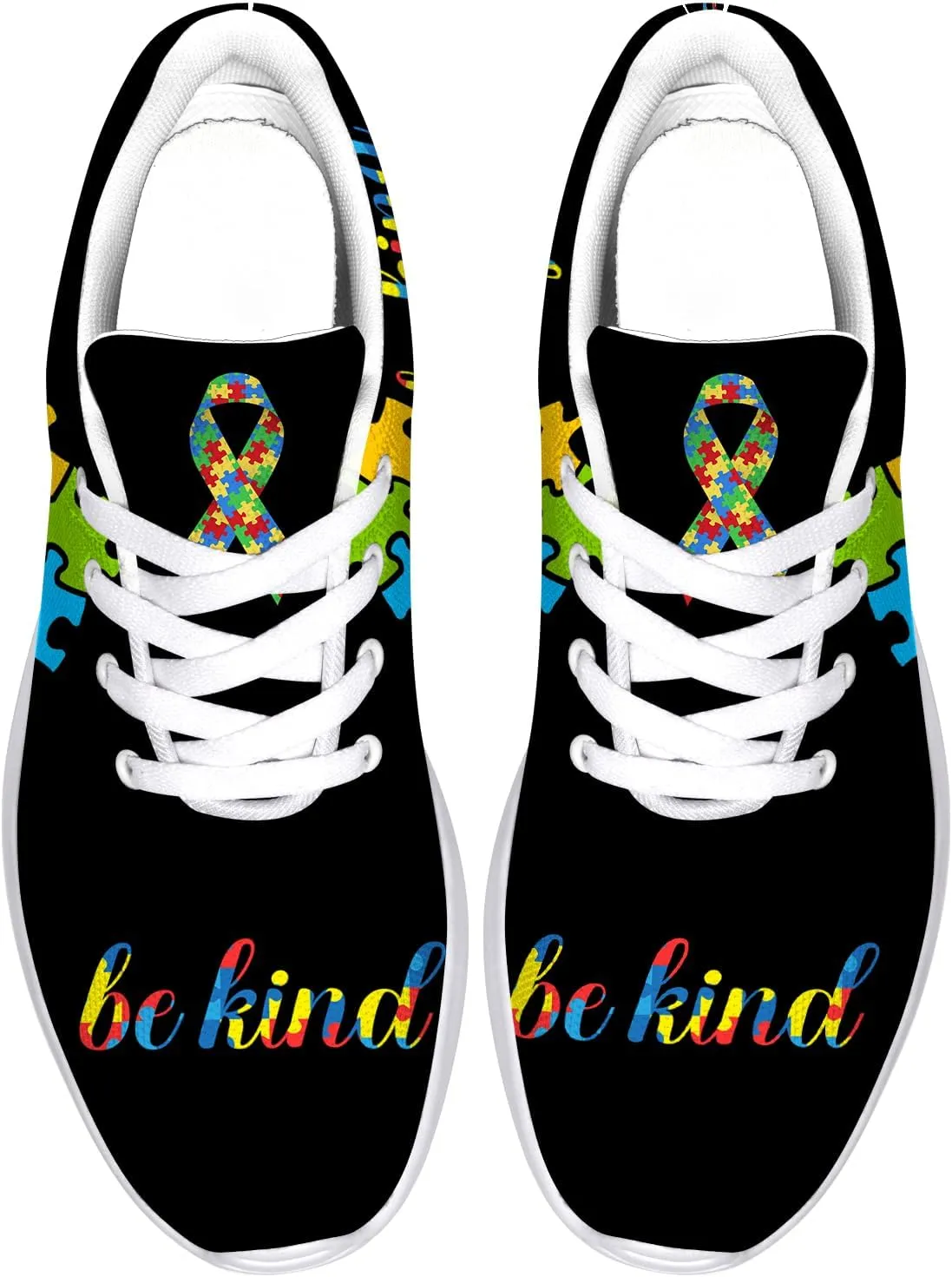Tennis Shoes for Women Autism Awareness Shoes Running Sneakers Gifts for Women Men